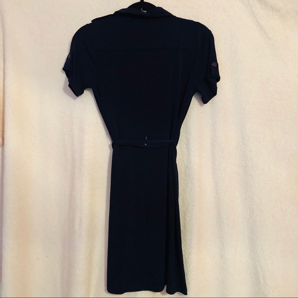 Navy blue collared dress - Picture 2 of 4